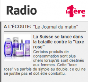 RTS la 1ère - taxe rose - 2014-11-18